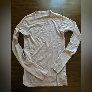 Lululemon Athletica Soft Pink Long Sleeve Tee